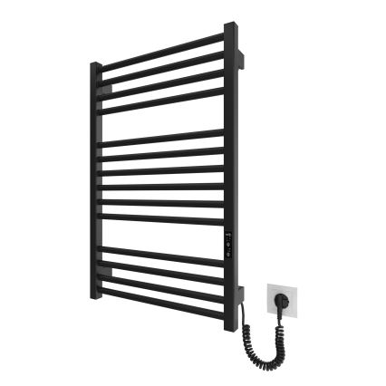 Scaldasalviette a scala per bagno HF DERBY 170W/230V 77x53 cm nero IP44