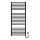 Scaldasalviette a scala per bagno HF DERBY 255W/230V 117x53 cm nero