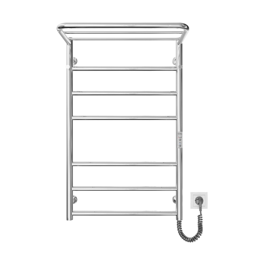 Scaldasalviette a scala per bagno HOME 95W/230V 77x53 cm acciaio inox/cromato destro