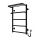 Scaldasalviette a scala per bagno HOTEL 75W/230V 66x42 cm, acciaio inossidabile/nero, lato destro