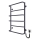 Scaldasalviette a scala per bagno LUX 105W/230V 81x52 cm in acciaio inox, finitura antracite, collegamento lato destro