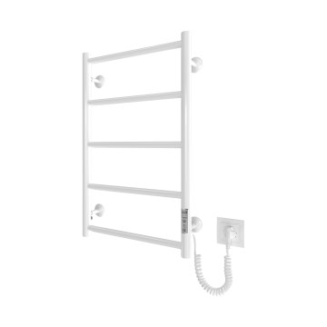 Scaldasalviette a scaletta per bagno CLASSIC 65W/230V 66x42 cm acciaio inossidabile/bianco lato destro