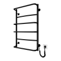 Scaldasalviette a scaletta per bagno LUX 105W/230V 81x52 cm inox/nero lato destro