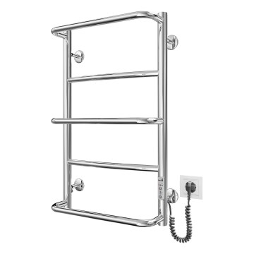 Scaldasalviette a scaletta per bagno LUX 65W/230V 66x42 cm acciaio inossidabile/cromo lucido destro