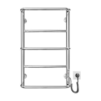 Scaldasalviette a scaletta per bagno LUX 65W/230V 66x42 cm acciaio inossidabile/cromo lucido destro