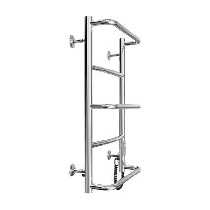 Scaldasalviette a scaletta per bagno LUX 65W/230V 66x42 cm acciaio inossidabile/cromo lucido destro
