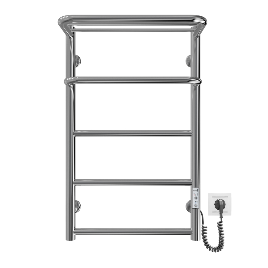 Scaldasalviette da bagno a scala HOTEL 75W/230V 66x42 cm acciaio inox/cromo lato destro