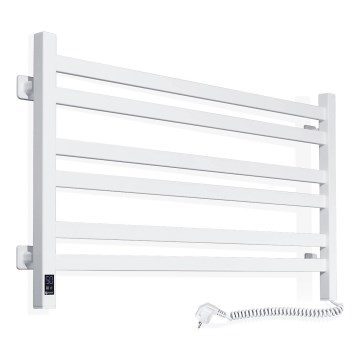 Scaldasalviette da bagno AVANGARD con termostato, 316 W / 230 V, 50,6 cm, IP44, bianco, destro, profilo quadrato