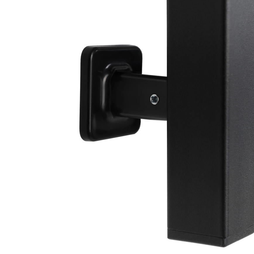 Radiatore scaldasalviette a scala per bagno AVANGARD con termostato, 316 W / 230 V, 50,6 cm, IP44, nero, sinistro, profilo quadrato
