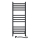 Scaldasalviette da bagno AVANGARD con termostato — 459 W / 230 V, 120,6 cm, IP44, nero, destro, profilo quadrato