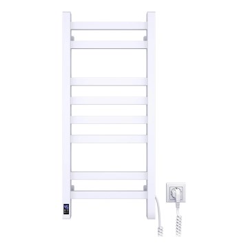 Scaldasalviette da bagno con termostato AVANGARD 251W/230V 80,6 cm IP44, bianco, attacco destro, design squadrato