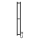Scaldasalviette da bagno HF SLIM 80W/230V 117x14 cm nero dal profilo squadrato IP44