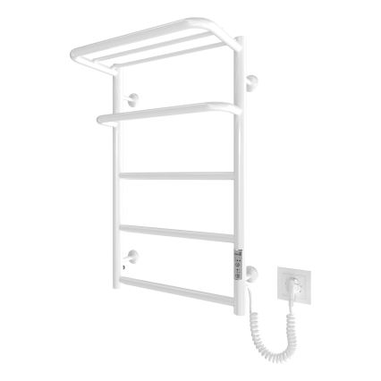 Scaldasalviette da bagno HOTEL 75W/230V 66x42 cm acciaio inox/bianco, versione destra