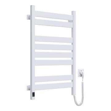 Scaldasalviette da bagno LARGO con termostato 432 W/230 V 80,6 cm IP44 bianco, destro, profilo quadrato