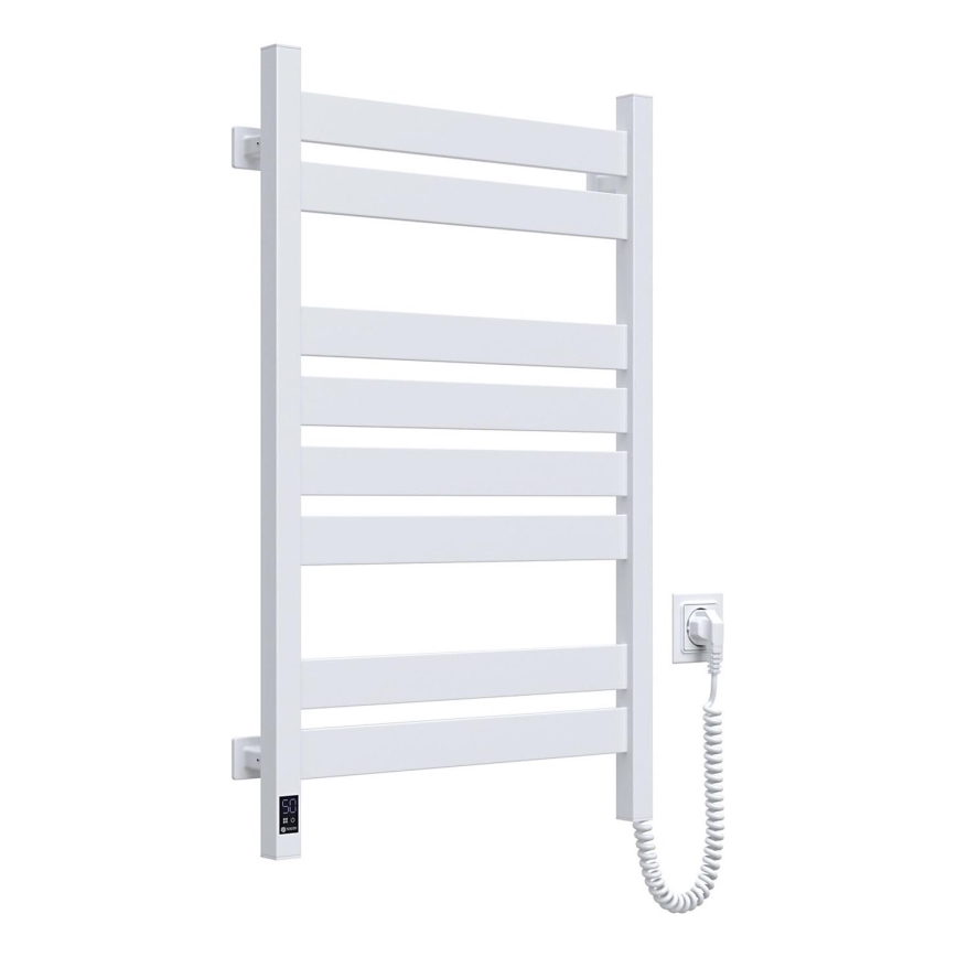 Scaldasalviette da bagno LARGO con termostato 432 W/230 V 80,6 cm IP44 bianco, destro, profilo quadrato