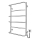 Scaldasalviette da bagno LUX 105W/230V 81x52 cm acciaio inossidabile/cromo lucido, lato destro