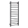 Scaldasalviette elettrico 45x132 cm 180W acciaio inox/nero