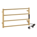 Scaldasalviette elettrico 56 x 37 cm, 36 W, acciaio inox/dorato