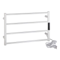 Scaldasalviette elettrico 56x37 63W acciaio inox/bianco