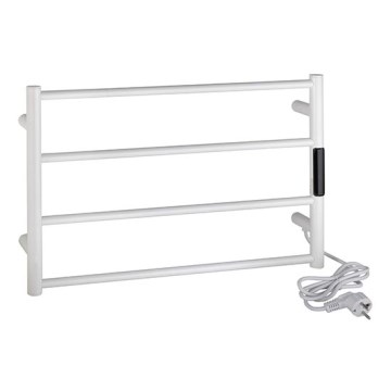 Scaldasalviette elettrico 56x37 63W acciaio inox/bianco