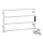 Scaldasalviette elettrico 56x37 63W acciaio inox/bianco