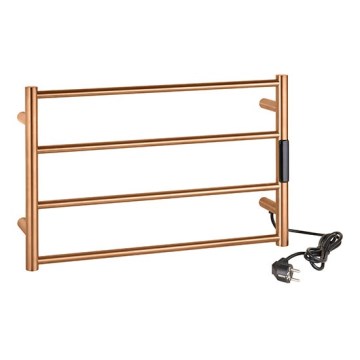 Scaldasalviette elettrico 56x37 63W acciaio inox/ramato