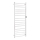 Scaldasalviette elettrico 60x168 cm 285W acciaio inox/bianco