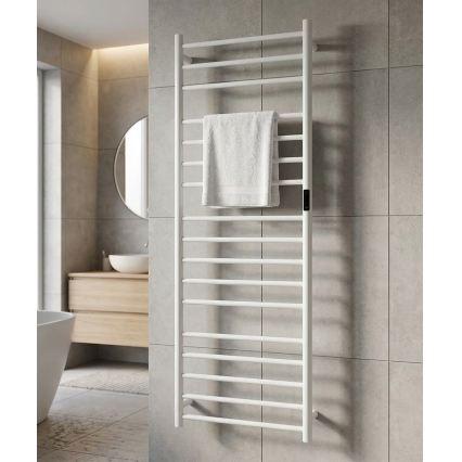 Scaldasalviette elettrico 60x168 cm 285W acciaio inox/bianco