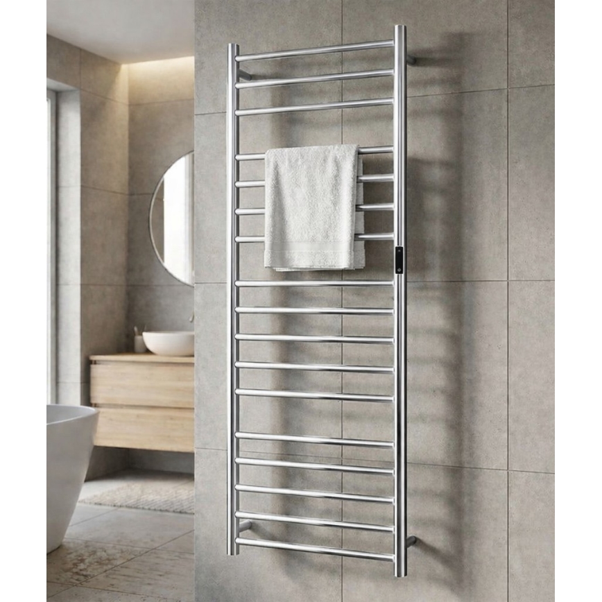 Scaldasalviette elettrico 60x168 cm 285W in acciaio inox
