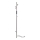 Scaldasalviette elettrico a barra 118 cm, 30 W, in acciaio inox