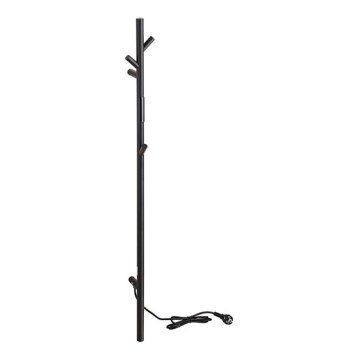 Scaldasalviette elettrico a barra 118 cm 30W nero