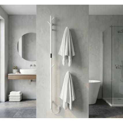 Scaldasalviette elettrico a barra 172 cm 46 W bianco
