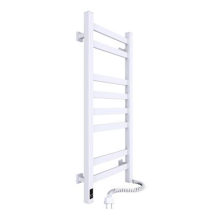 Scaldasalviette elettrico con termostato AVANGARD 105W 80x36 cm bianco destro