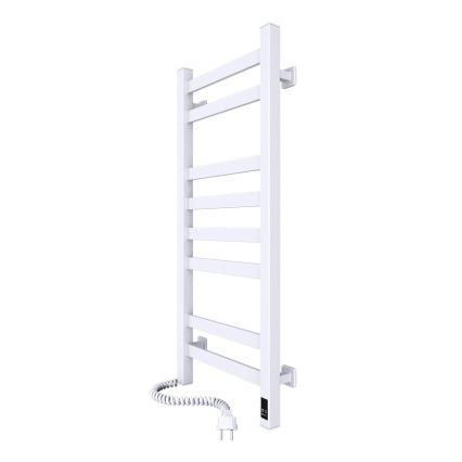 Scaldasalviette elettrico con termostato AVANGARD 105W 80x36 cm bianco, lato sinistro