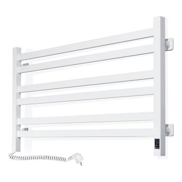 Scaldasalviette elettrico con termostato AVANGARD 181W 50x90 cm, bianco, lato sinistro
