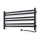 Scaldasalviette elettrico con termostato AVANGARD 181W 50x90 cm nero destro