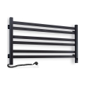 Scaldasalviette elettrico con termostato AVANGARD 181W 50x90 cm, nero, lato sinistro