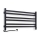 Scaldasalviette elettrico con termostato AVANGARD 181W 50x90 cm, nero, lato sinistro
