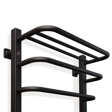 Scaldasalviette elettrico con termostato FORTIS 155 W 80×48 cm, nero, lato destro