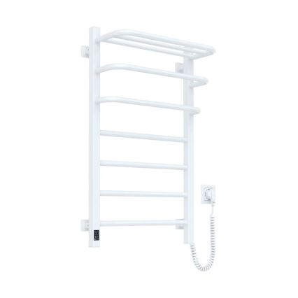 Scaldasalviette elettrico con termostato FORTIS 155W 80x48 cm IP44 bianco lato destro