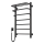 Scaldasalviette elettrico con termostato FORTIS 155W 80x48 cm IP44 nero destro