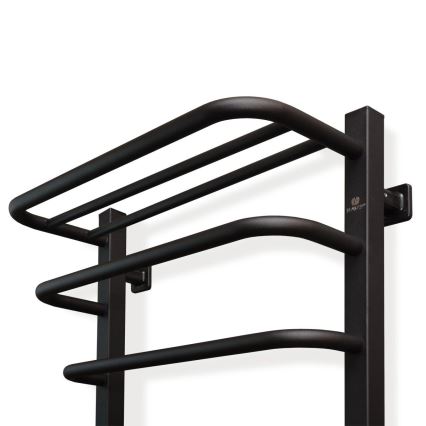 Scaldasalviette elettrico con termostato FORTIS 155W 80x48 cm nero, lato sinistro