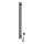 Scaldasalviette elettrico con termostato SILOUETTE 106 W 150x9 cm, nero, lato destro