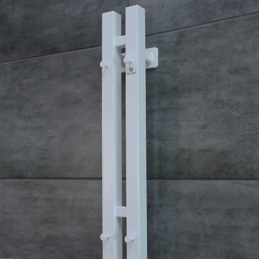 Scaldasalviette elettrico con termostato SILOUETTE 106W 150x9cm bianco destro