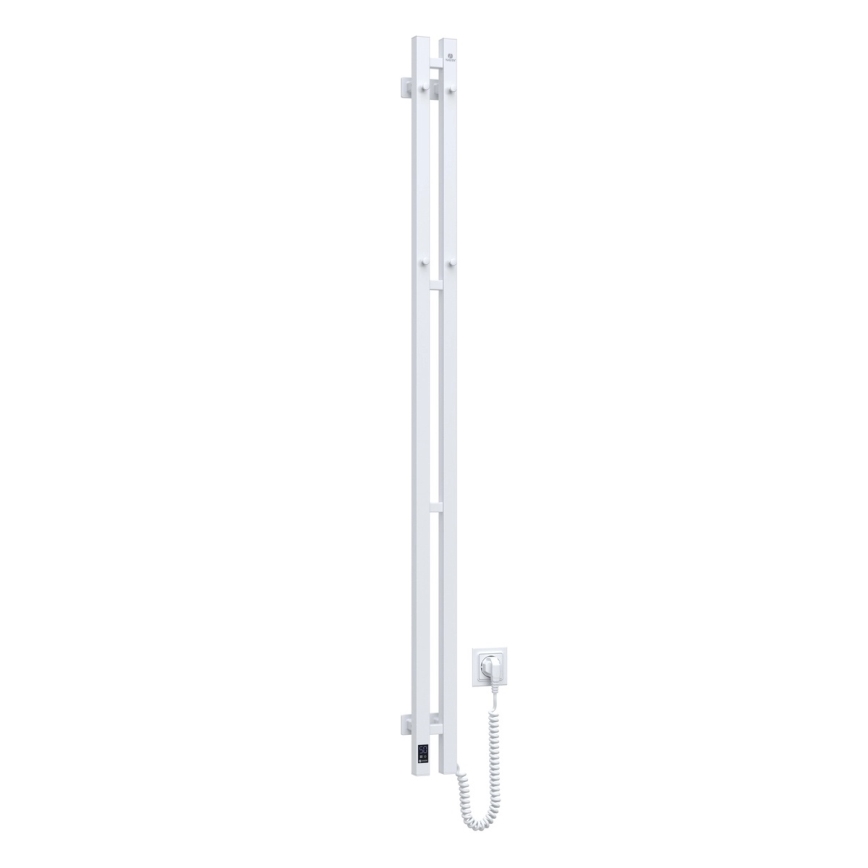 Scaldasalviette elettrico con termostato SILOUETTE 106W 150x9cm bianco destro