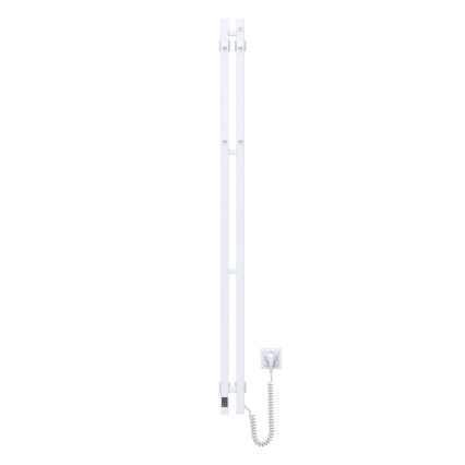 Scaldasalviette elettrico con termostato SILOUETTE 106W 150x9cm bianco lato destro