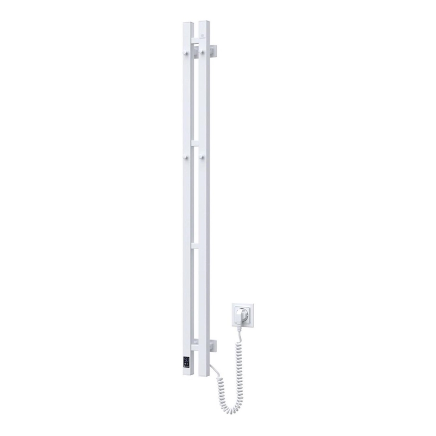 Scaldasalviette elettrico con termostato SILOUETTE 187W/230V 120,6 cm IP44 bianco angolare destro