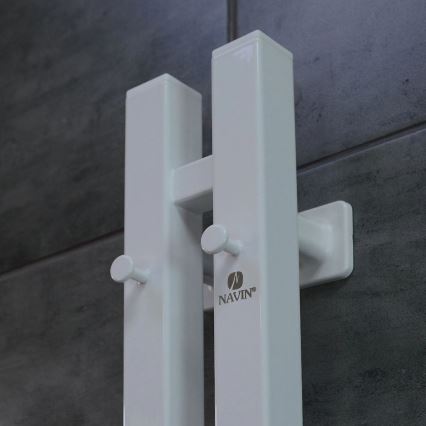 Scaldasalviette elettrico con termostato SILOUETTE 70W 120x9 cm bianco destro