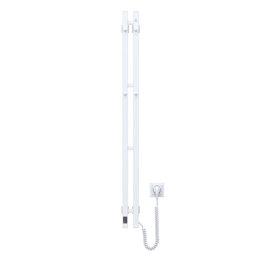 Scaldasalviette elettrico con termostato SILOUETTE 70W 120x9 cm bianco destro