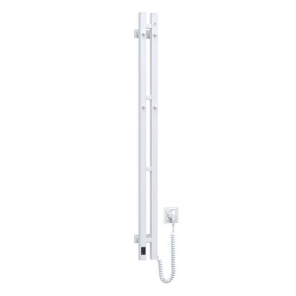 Scaldasalviette elettrico con termostato SILOUETTE 70W 120x9 cm bianco destro